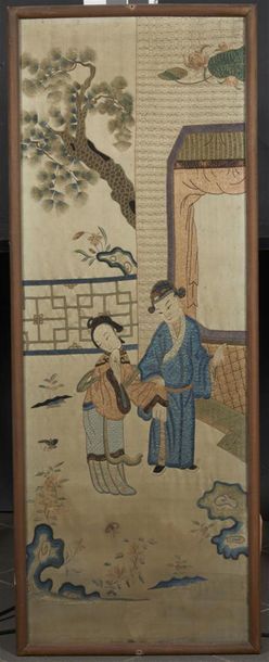 CHINE - XIXe siècle
Ensemble de six panneaux...