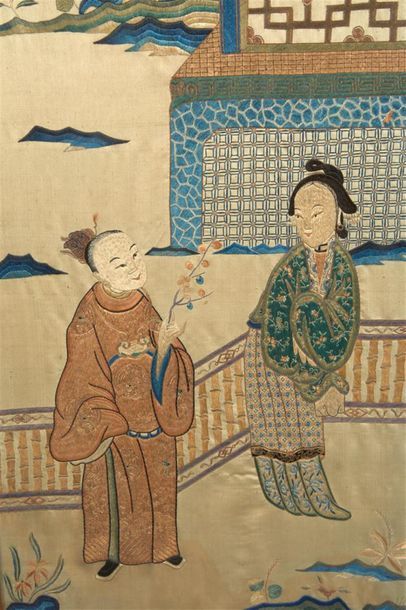 CHINE - XIXe siècle
Ensemble de six panneaux...