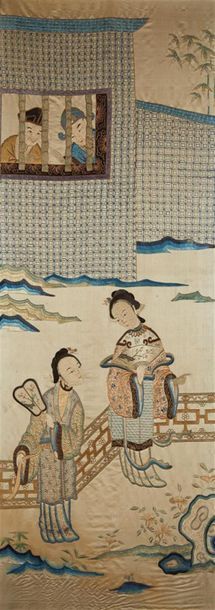 CHINE - XIXe siècle
Ensemble de six panneaux...