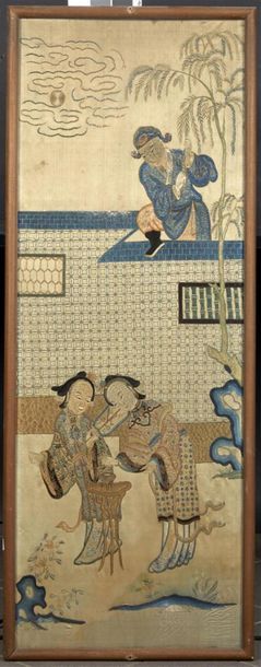 CHINE - XIXe siècle
Ensemble de six panneaux...