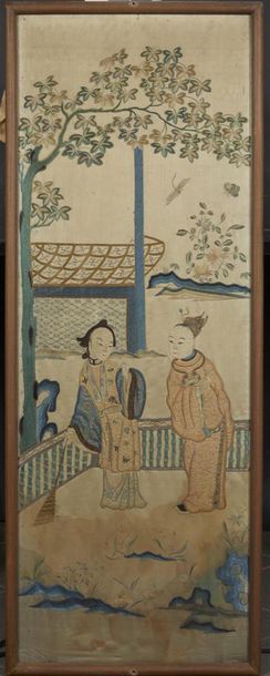CHINE - XIXe siècle
Ensemble de six panneaux...