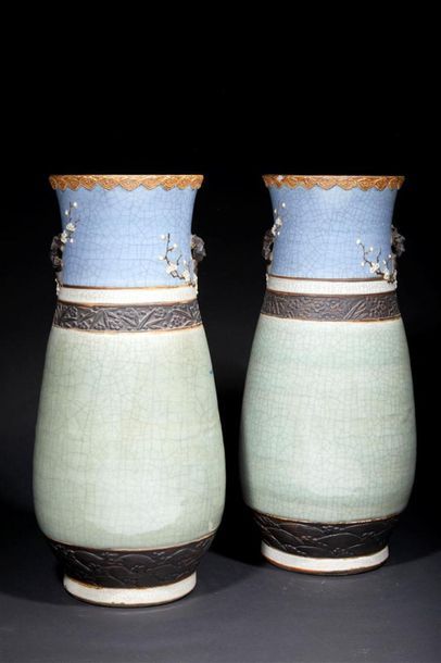 CHINE, Nankin - Fin XIXe siècle Paire de...