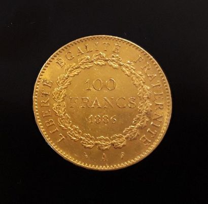 1 monnaie en or: 100 FF 1886 A