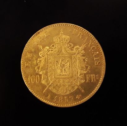 1 monnaie en or: 100 FF 1857 A