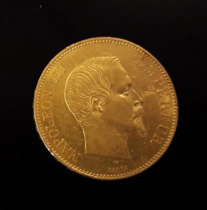 1 monnaie en or: 100 FF 1857 A