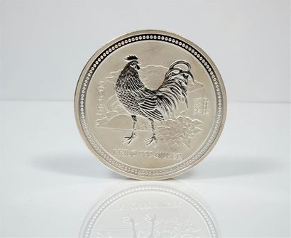 Importante médaille en argent 999/1000 à...