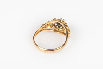 Bague en or et platine sertie d'un diamant...