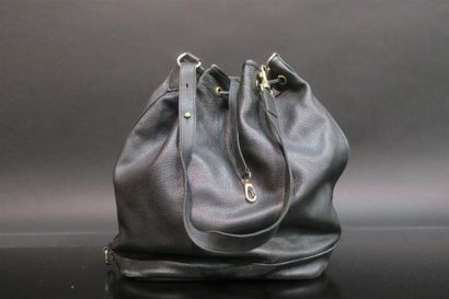LONGCHAMP. Sac en cuir noir