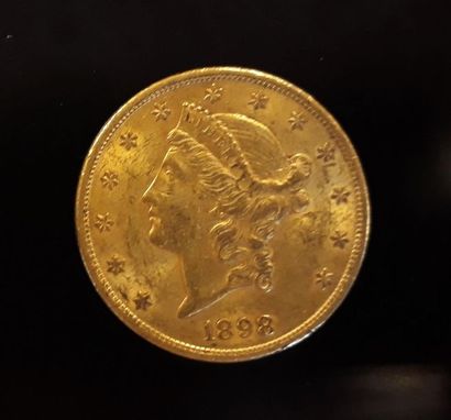 1 monnaie en or : 20$ US 1898