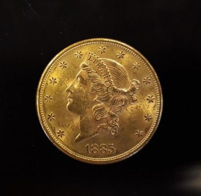 1 monnaie en or : 20$ US 1885