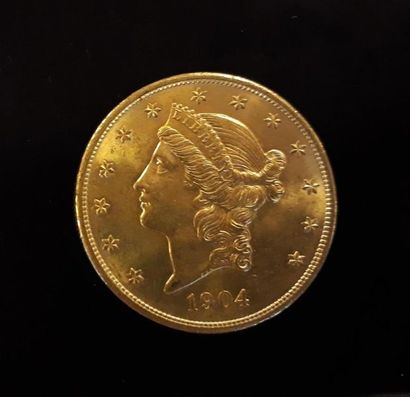 1 monnaie en or : 20$ US 1904