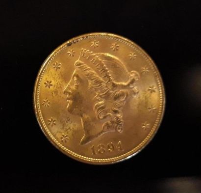 1 monnaie en or : 20$ US 1894