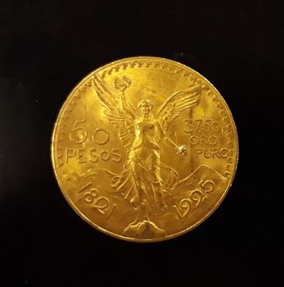1 monnaie en or : 50 pesos Mexique 1925