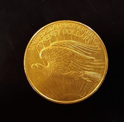 1 monnaie en or : 20 US $ 1908