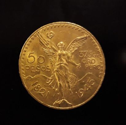 1 monnaie en or : 50 pesos Mexique 1945