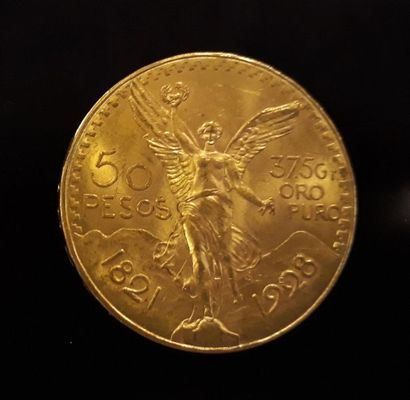 1 monnaie en or : 50 pesos Mexique 1928