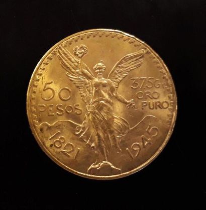1 monnaie en or : 50 pesos Mexique 1945