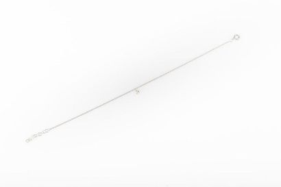 Bracelet en or gris maille forçat orné d'un...