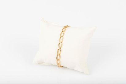 Bracelet gourmette en or avec sa chaînette...
