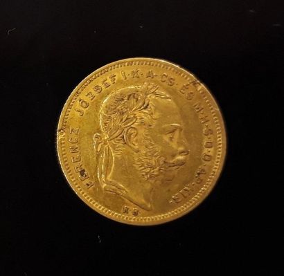 1 monnaie en or: 8 florins Hongrie 1876