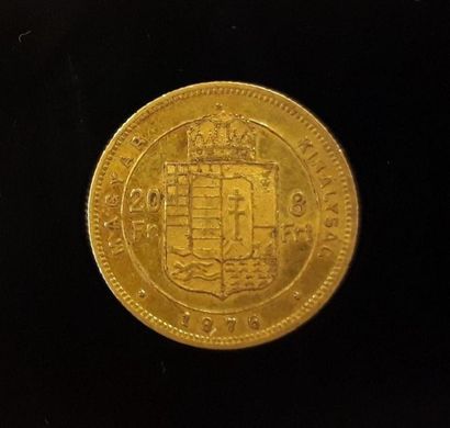 1 monnaie en or: 8 florins Hongrie 1876