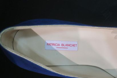 PATRICIA BLANCHET. Paire d'escarpins en cuir...