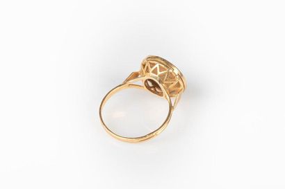 Bague en or sertie d'une monnaie en or de...