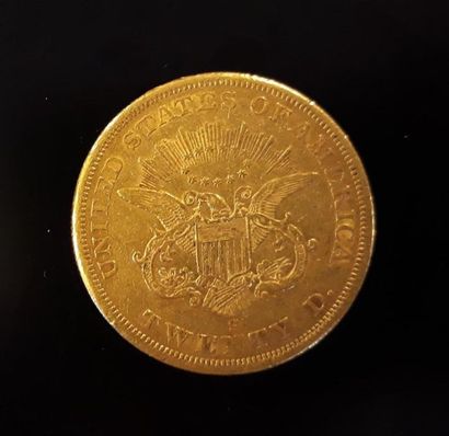 1 monnaie en or: 20 $ US 1857 S