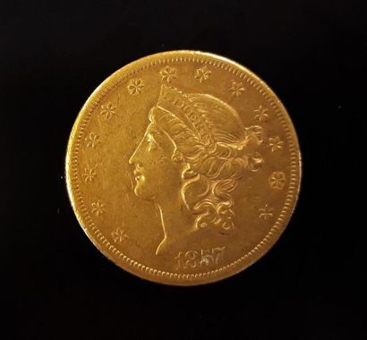 1 monnaie en or: 20 $ US 1857 S