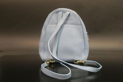 RENOUARD. Sac à dos en cuir turquoise. Haut....