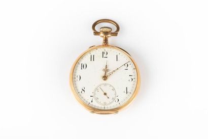 Montre de poche en or, le cache-poussière...