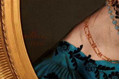 MILLOIS (XIXème siècle) 
Jeune fille en bleu....