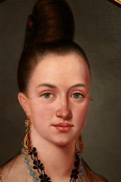MILLOIS (XIXème siècle) 
Jeune fille en bleu....