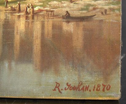 René JOUHAN (1835-1927) 
Le pont des Treilles...
