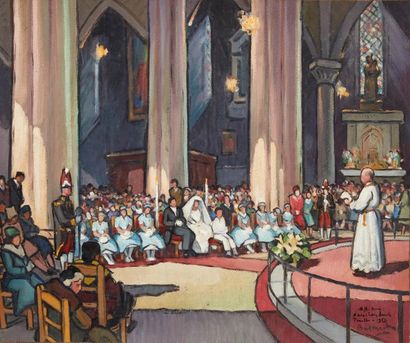 Gaston BALANDE (1880-1971) 
Mariage à l église...