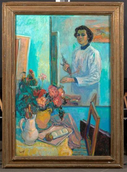 Germaine LACAZE (1908-1994)
Autoportait au...
