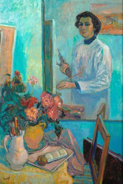 Germaine LACAZE (1908-1994)
Autoportait au...