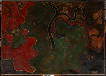 TA TY (1921-2004)
Deux femmes 
Huile sur...