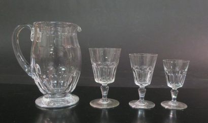 BACCARAT. Service de verres en cristal et...