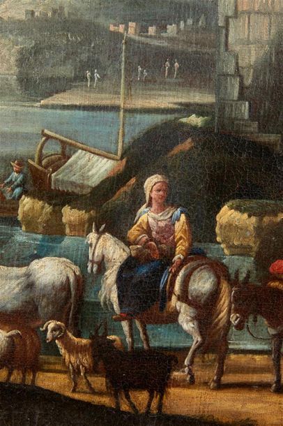 Ecole italienne du XVIIème siècle
Paysans...