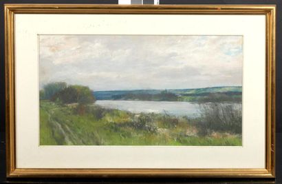 Pieter TEN CATE (1869-1937)
Bord de rivière
Gouache...