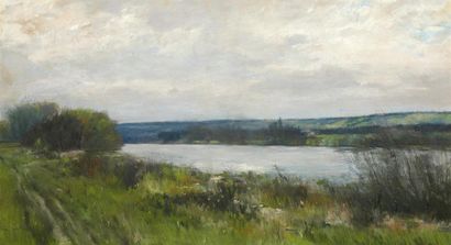 Pieter TEN CATE (1869-1937)
Bord de rivière
Gouache...