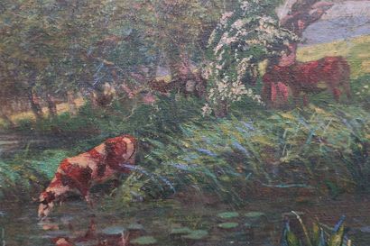William BROCK (1874-c.1953)
Vaches au bord...