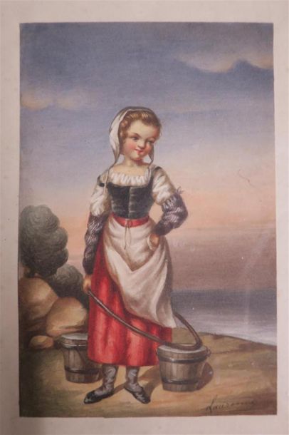 Ecole française du XIXème siècle
Deux fillettes...