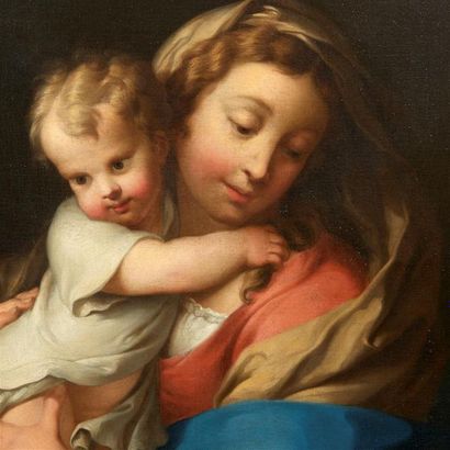 Ecole ROMAINE du XVIIIème siècle
Vierge à...