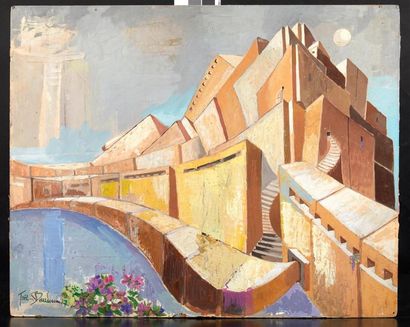 Joël BAUDOUIN (1930-2013)
Cité idéale
Huile...