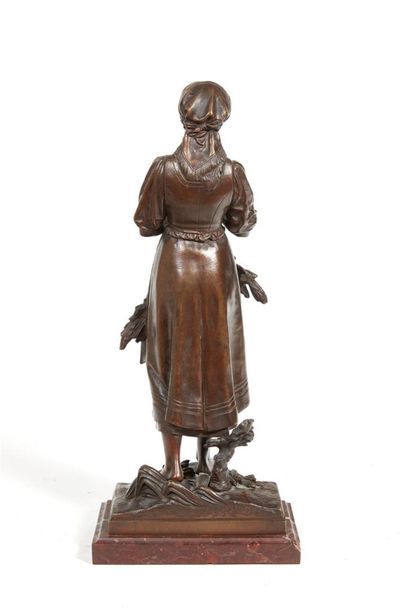 Eutrope BOURET (1833-1906) Jeune paysanne...