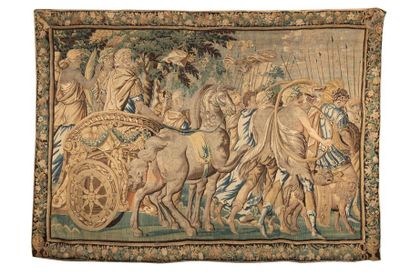Tapisserie d'Aubusson représentant une scène...