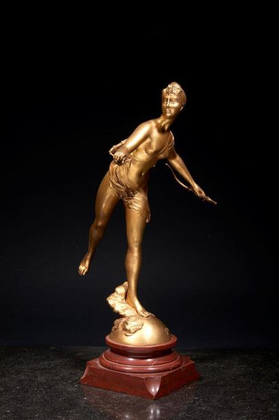 Félix MEREL (1894-?)
Diane. Bronze doré signé...