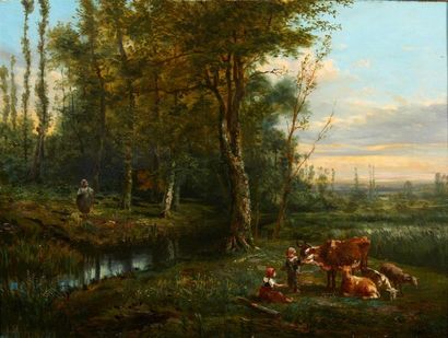 Benjamin NETTER (1811-1881)
Enfants gardant...